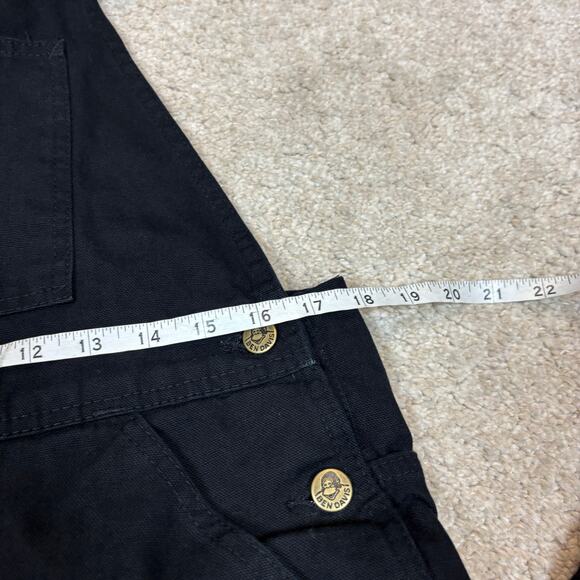 Ben Davis Work Bib Black Overalls Men's 36x26 Workwear Utility - Picture 4 of 7